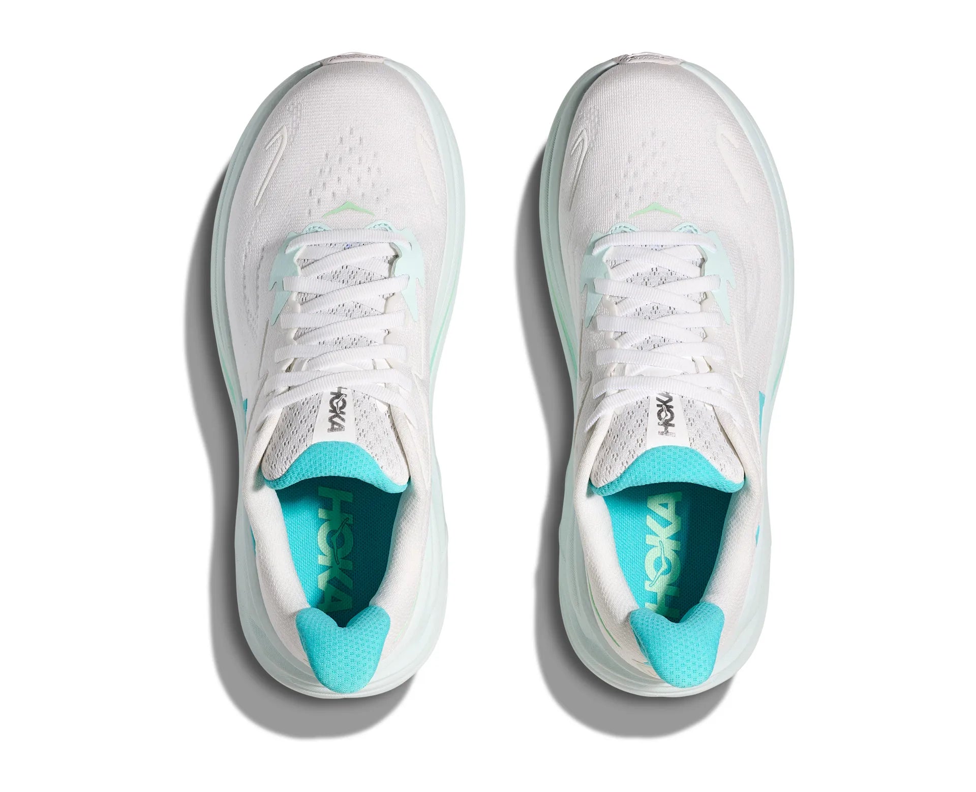 Hoka Women's Clifton 10 in White/Cielo Blue