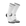 White socks with gray accents and brand logo on a white background