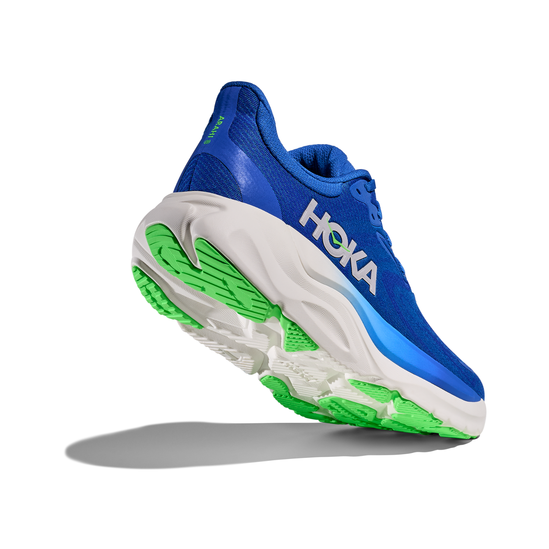 Hoka Men's Arahi 8 in Cobalt Blue/Neon Green