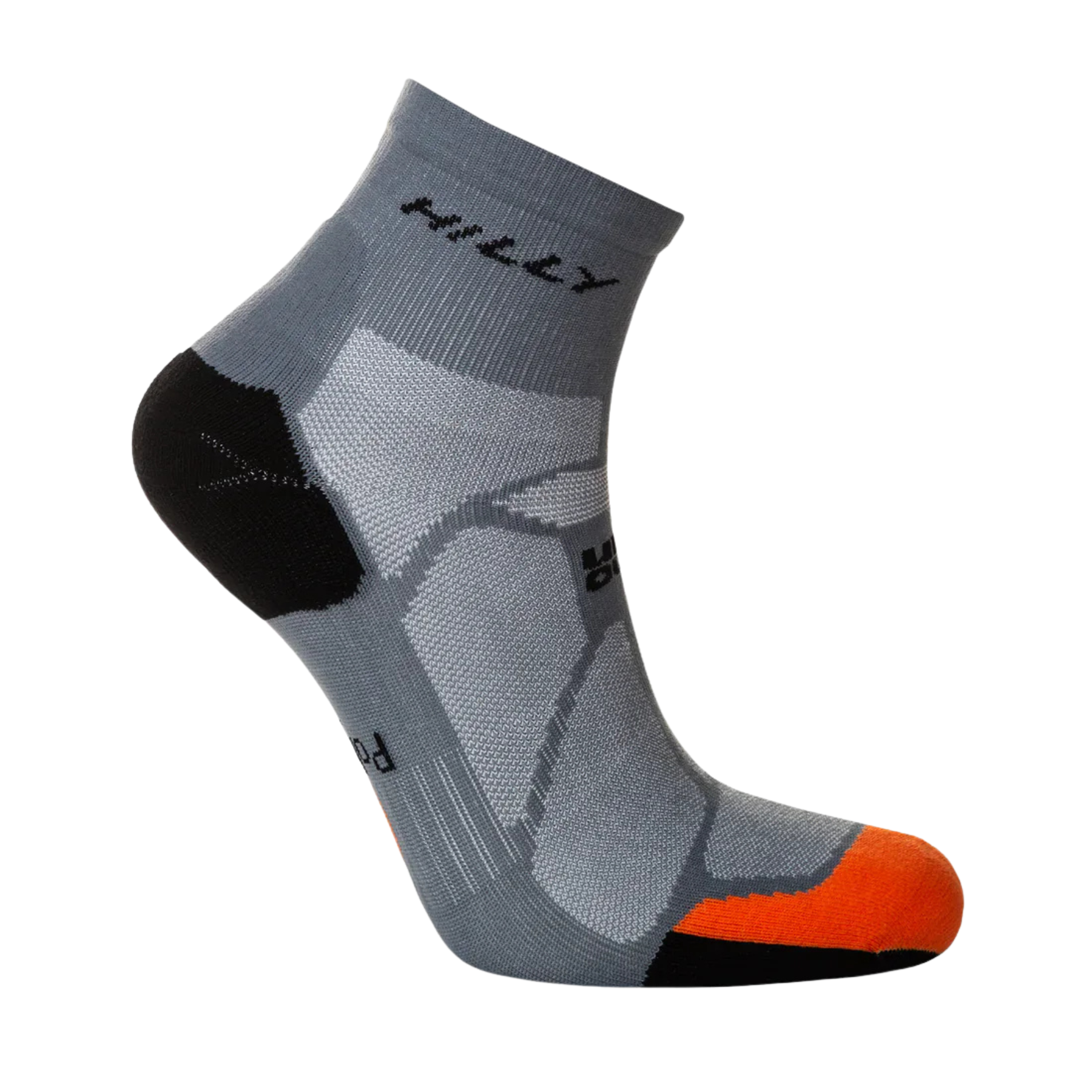 Hilly Marathon Fresh Anklet Min Socks in Granite/Orange