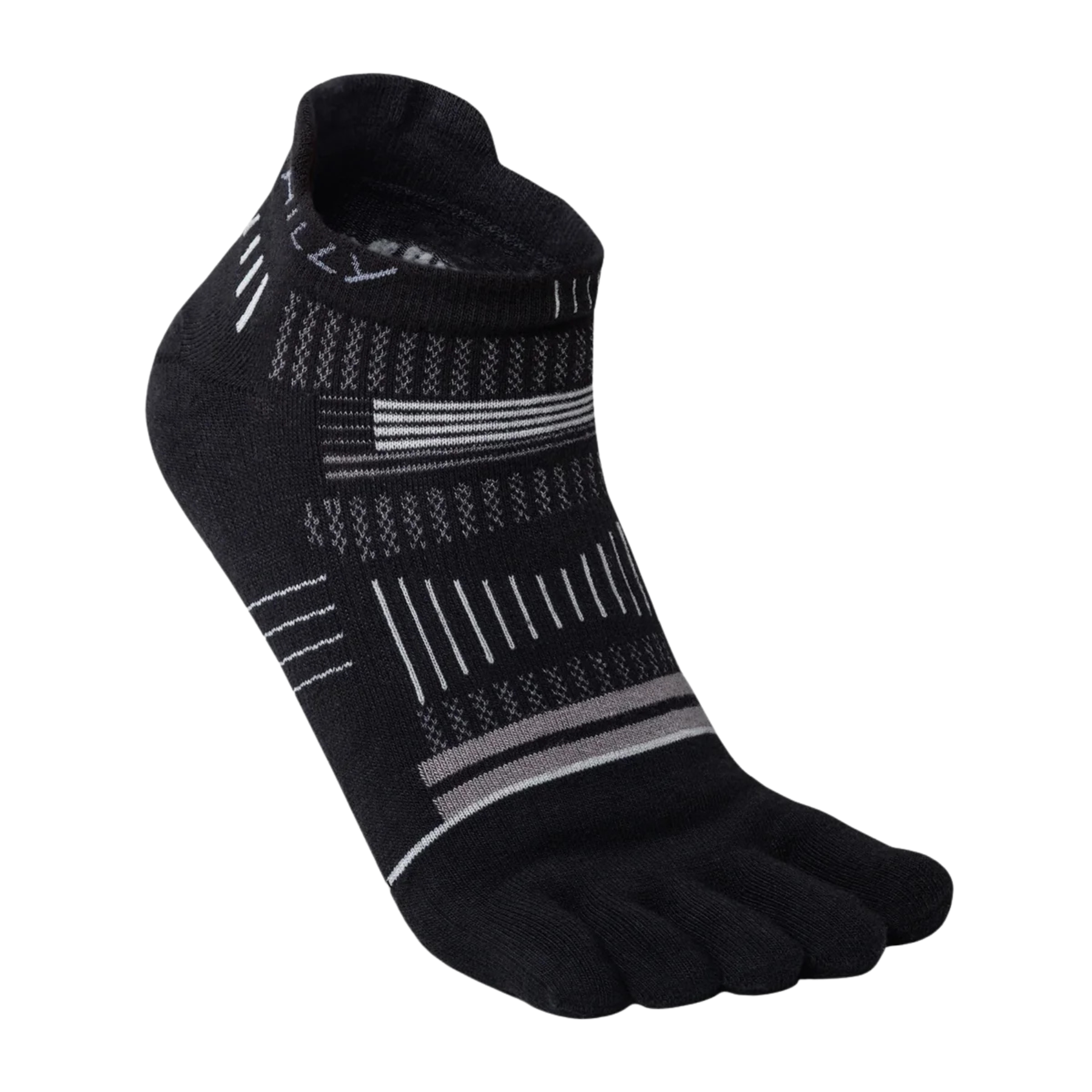 Hilly Toes Socklet Min in Black/Grey/Light Grey