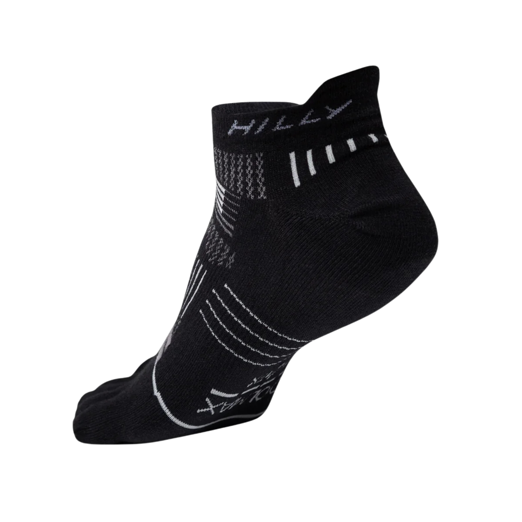 Hilly Toes Socklet Min in Black/Grey/Light Grey
