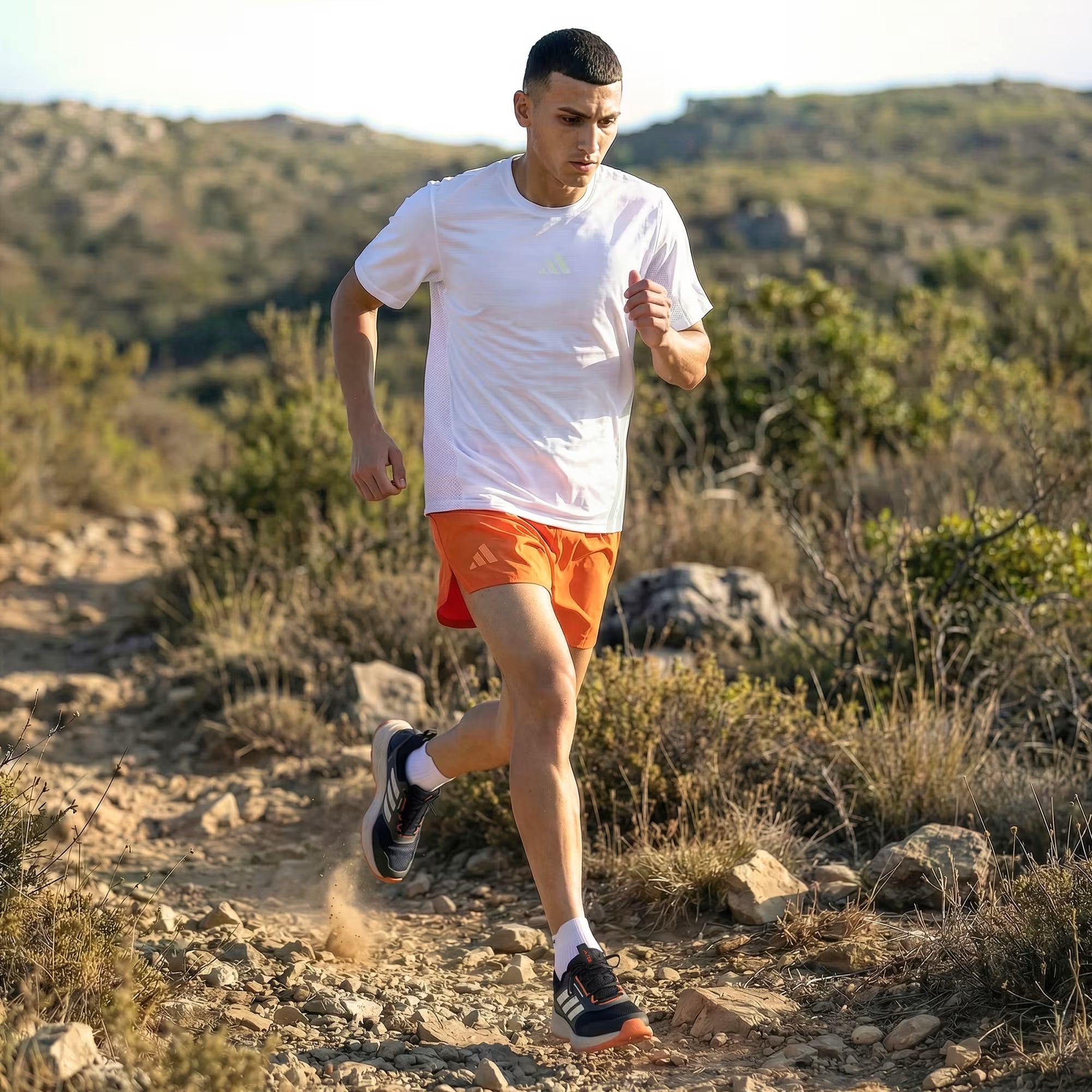 Adidas Men's XPR CLIMA365 9" Shorts in Siesmic Orange