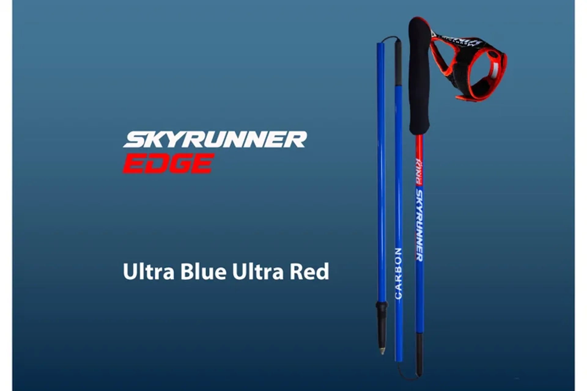 Mountain King SkyRunner EDGE 3 section in Blue/Red - Pair