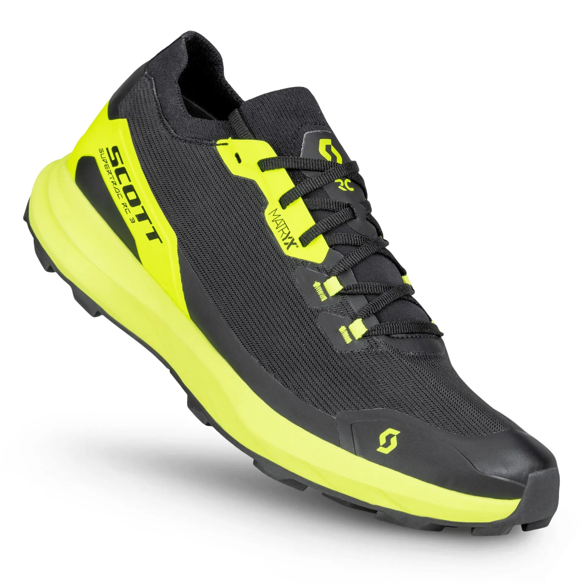 Scott Men's Supertrac RC 3 Shoes in Black/Safety Yellow