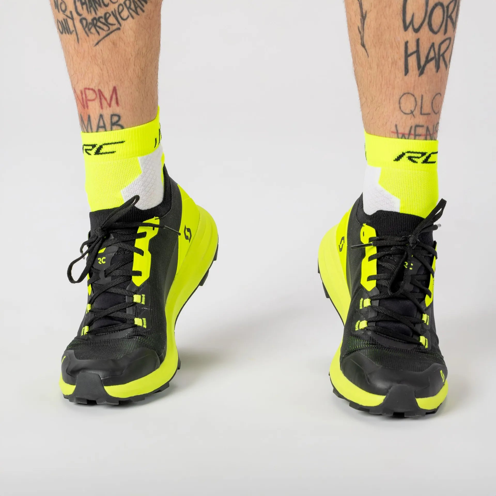 Scott Men's Supertrac RC 3 Shoes in Black/Safety Yellow
