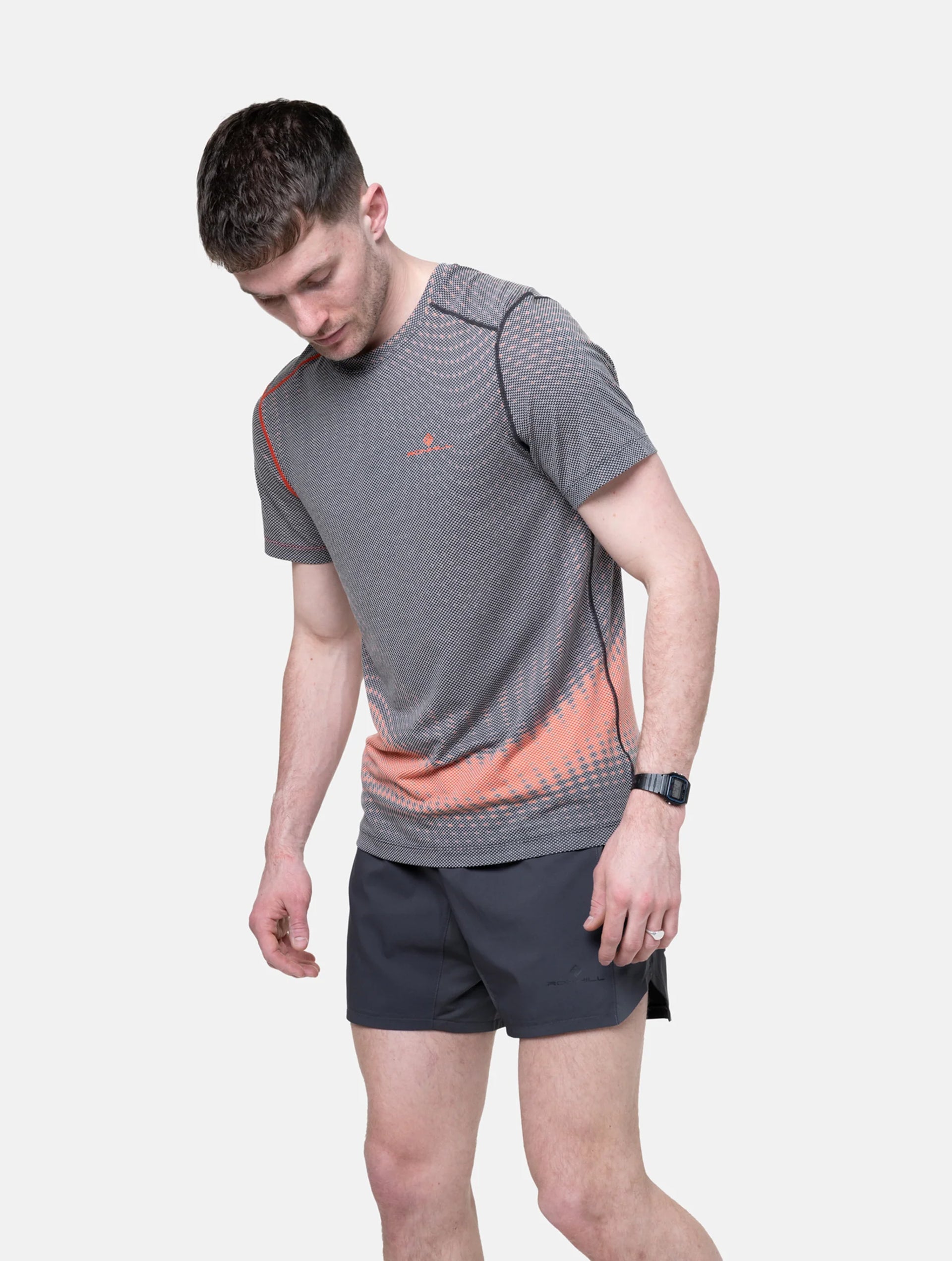 Ronhill Men's Tech Golden Hour Tee in Red Motion