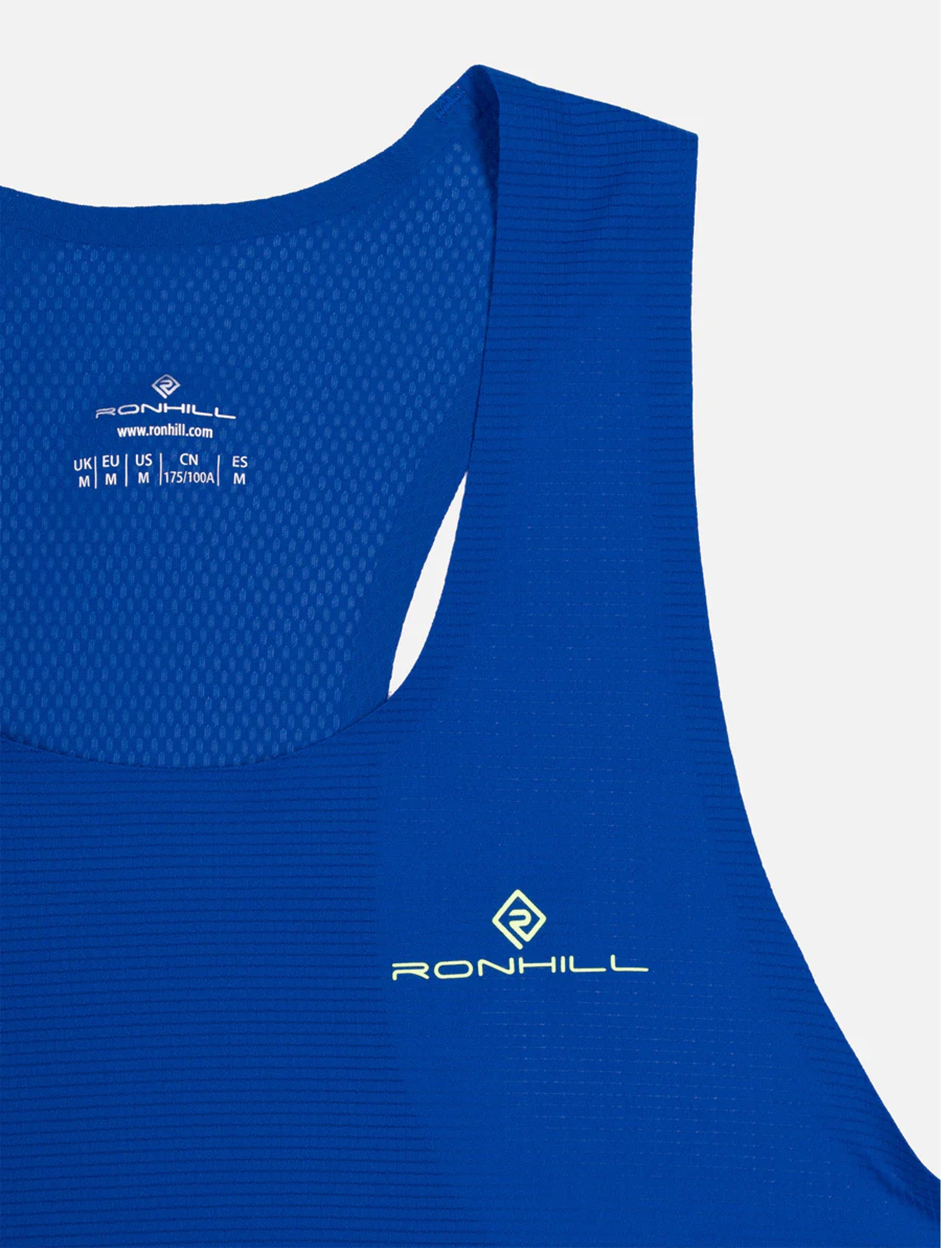 Ronhill Men's Tech Race Vest in Dark Cobalt/Fluo Green